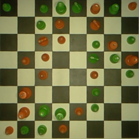 480x480 chessboard captured by camera.
